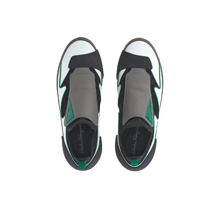 FERRAGAMO GIancini Anti-Slip Wear-Resistant Lightweight Breathable Low-Top Casual Shoes Men's Black Gray Green-2