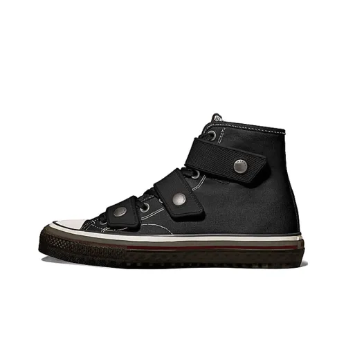 COACH Canvas Shoes Men High-Top Black