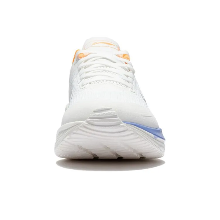 LINING Furious Rider 6.0 Essential Running Shoes Men Low Top Mist White/Fluorescent Mango Orange-4