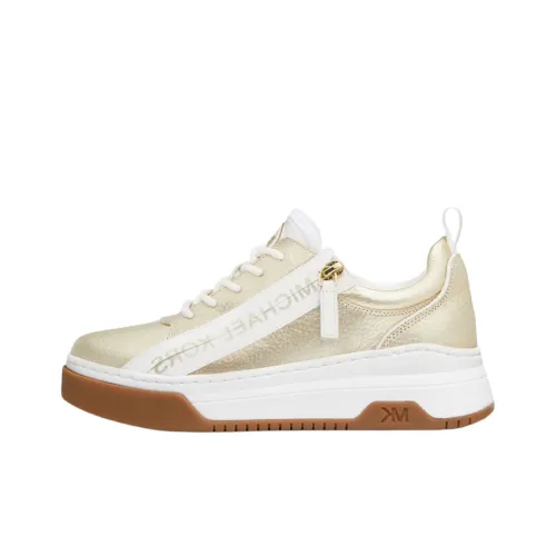 MICHAEL KORS Ale Low Top Skateboard Shoes Women's Gold