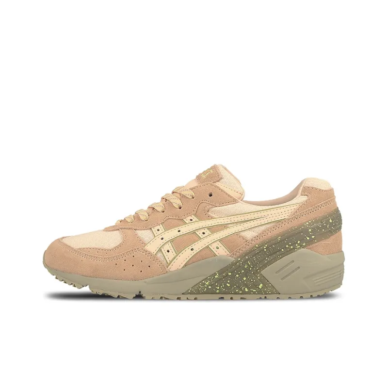 Asics Gel Sight Cushioning Abrasion Resistant Breathable Low Top Running Shoes Women's Pink Green Patchwork-0