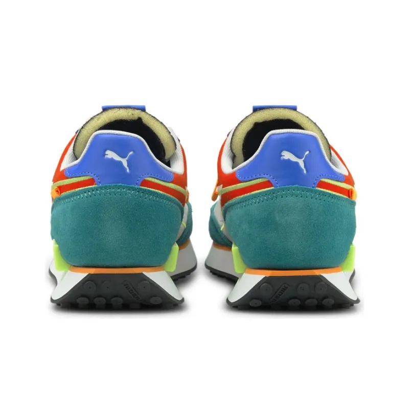 PUMA Unisex Future Rider Twofold Sd Running Shoes Green/Red/Black-3