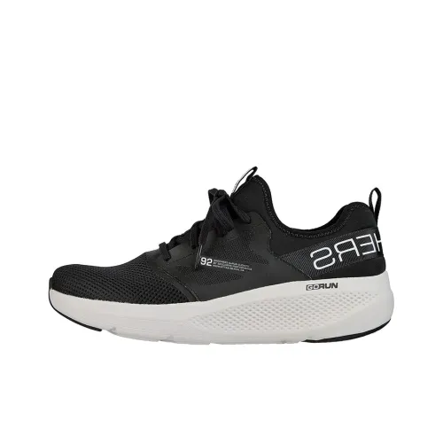 Skechers GO RUN Elevate Cushioning Anti-Slip And Wear-Resistant Low-Top Casual Running Shoes Men's Black White