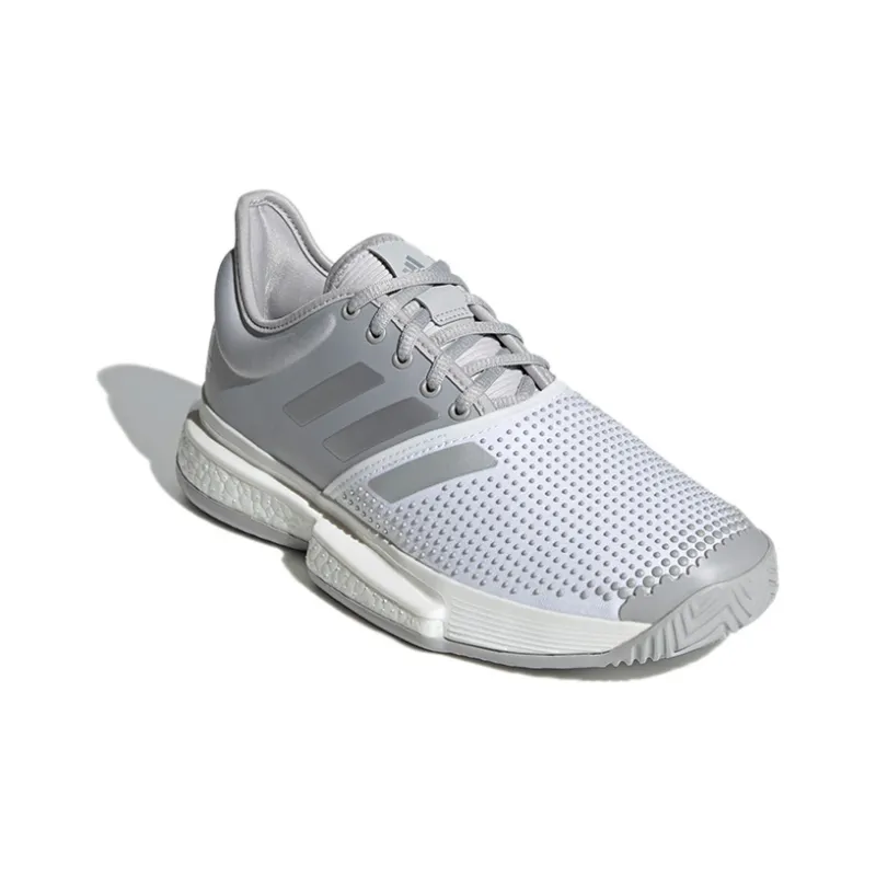 Adidas Solecourt Tennis Shoes Women's Low-Top White/Gray-2