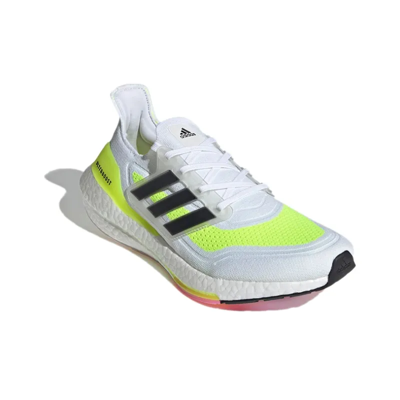 Adidas Ultra Boost 21 White Solar Yellow-2