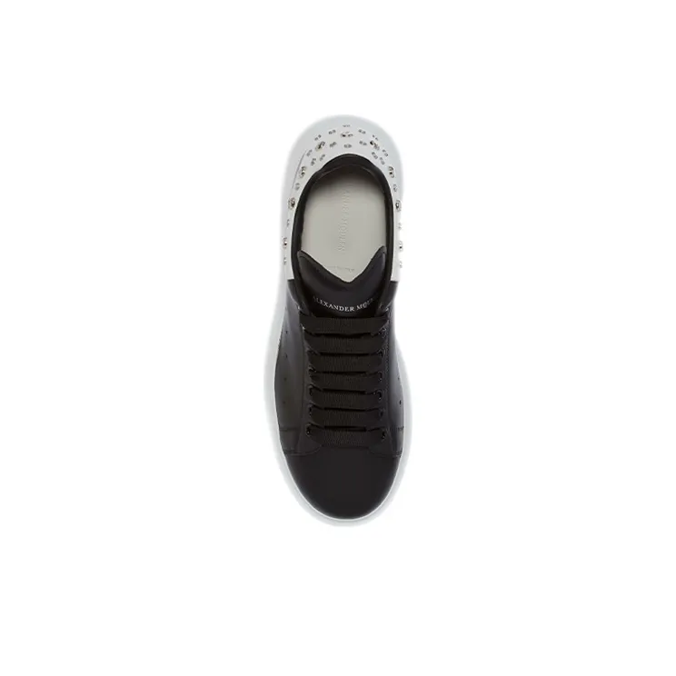 Alexander McQueen Oversized Studded Leather Sneakers 'Black'-4