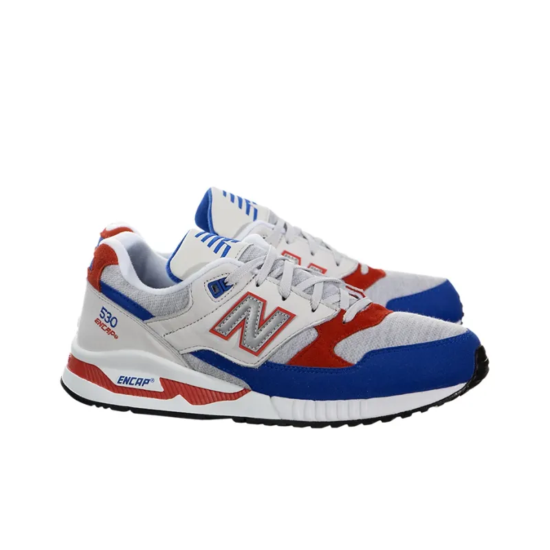New Balance 530 Series Wear resistant Non Slip Low Tops Casual White Blue-1