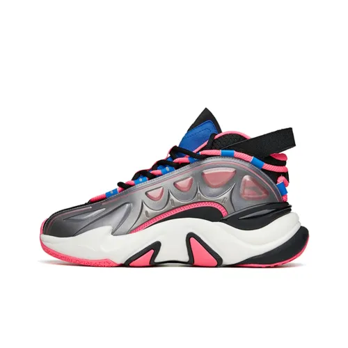 ANTA Casual Shoes Men Mid-Top Black/Palace Blue/Fluorescent Digital Pink