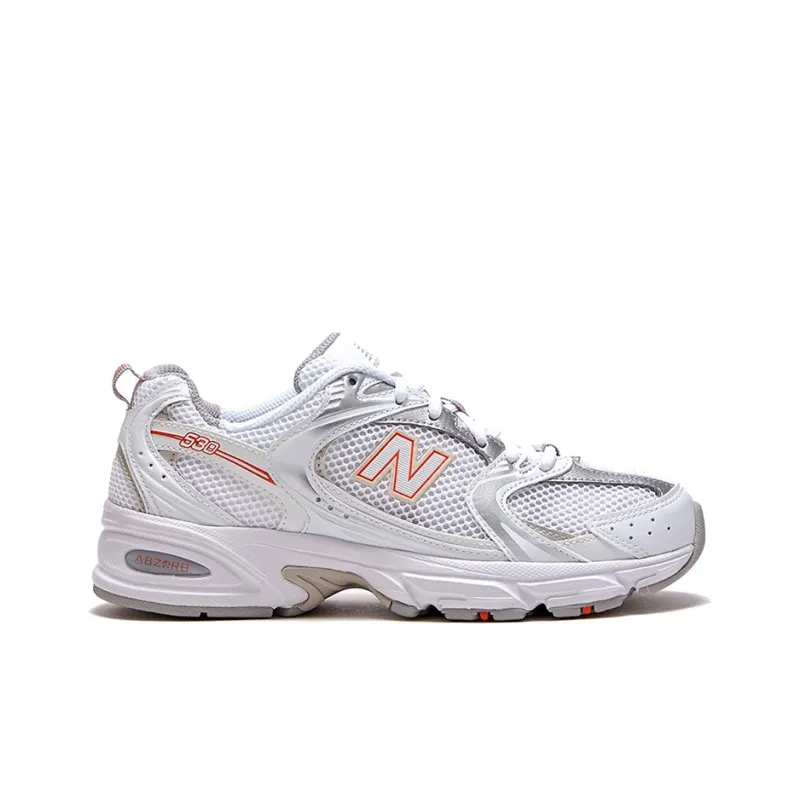 New Balance 530 White Silver Retro Orange-1