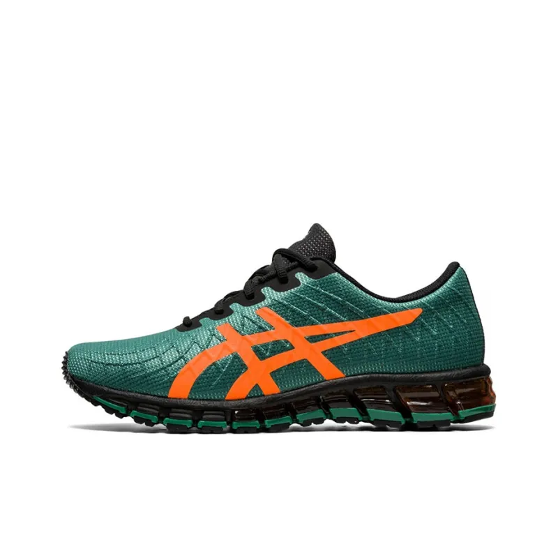 Asics Gel-Quantum 180 4 Cushioned Slip-Resistant Low-Top Running Shoes Men's Green Orange-0