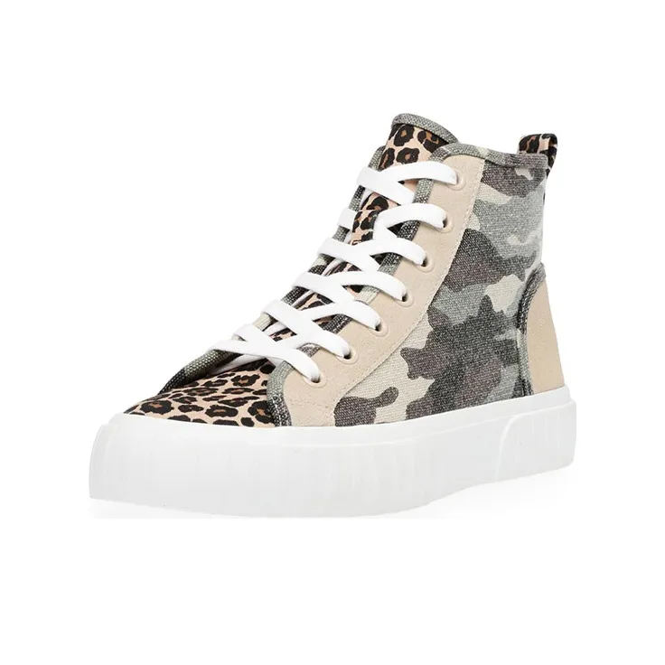 STEVE MADDEN Skateboard Shoes Women's High-Top Camouflage-1