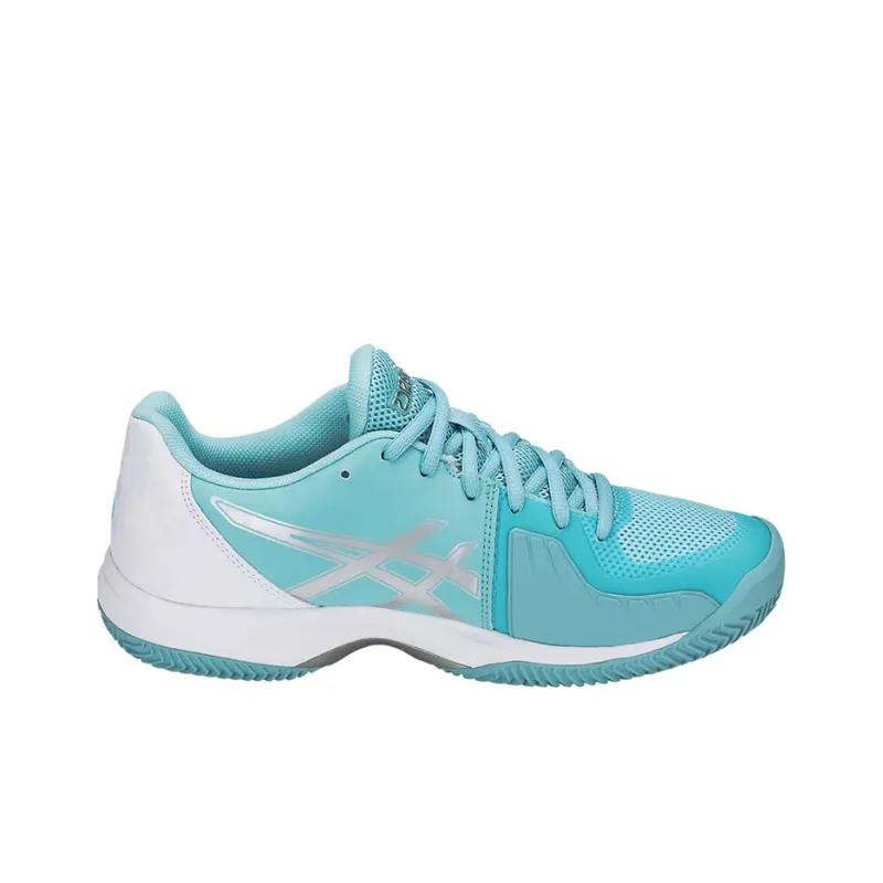 Asics Gel-Court Speed Wear-Resistant Low-Top Running Shoes Women's Blue Silver White-1