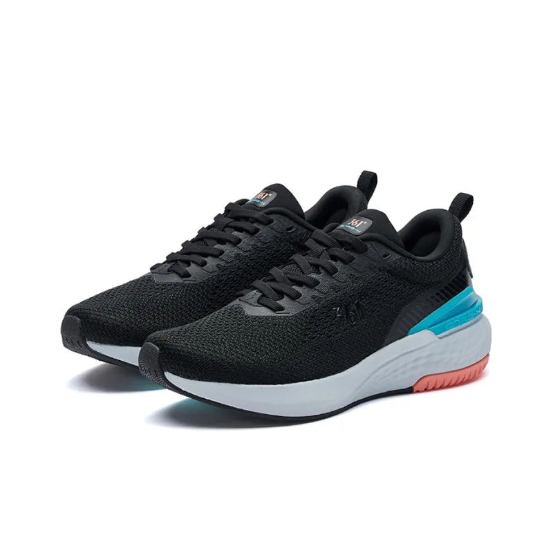 361° Fei Ren Breathable And Resilient Low Top Running Shoes Women's Black Green-2