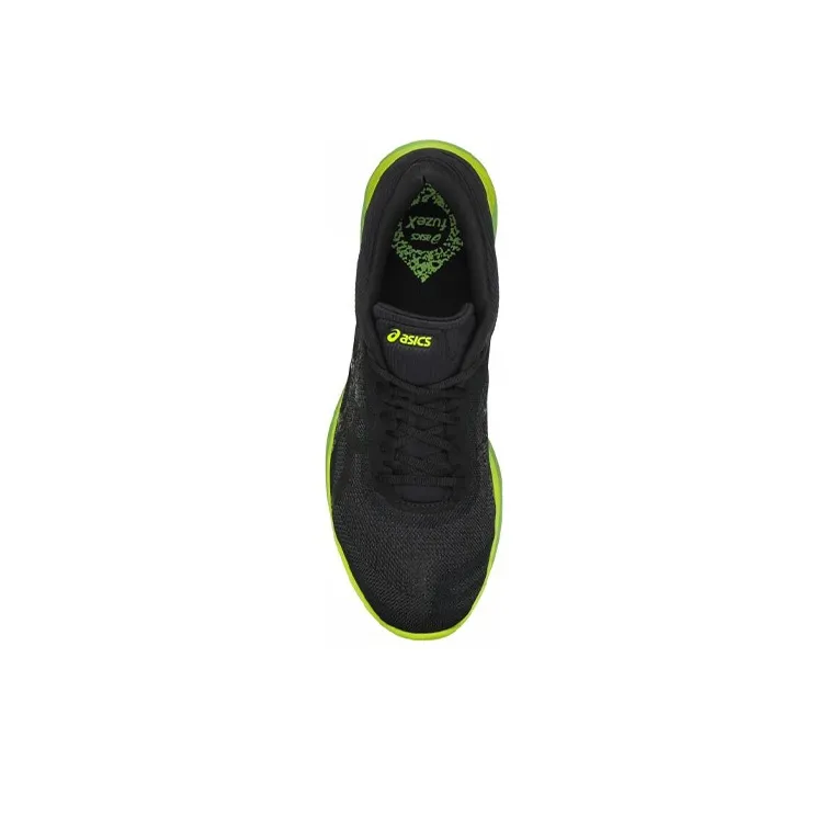 Asics Fuze Rush Cushioned Slip-Resistant Low-Top Running Shoes Men's Black Green-2