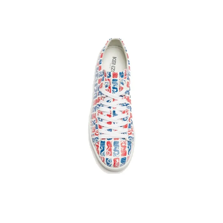 KENZO Mermaids' Tennix Trainers Stylish Skateboarding Shoes Men's Red Blue-3