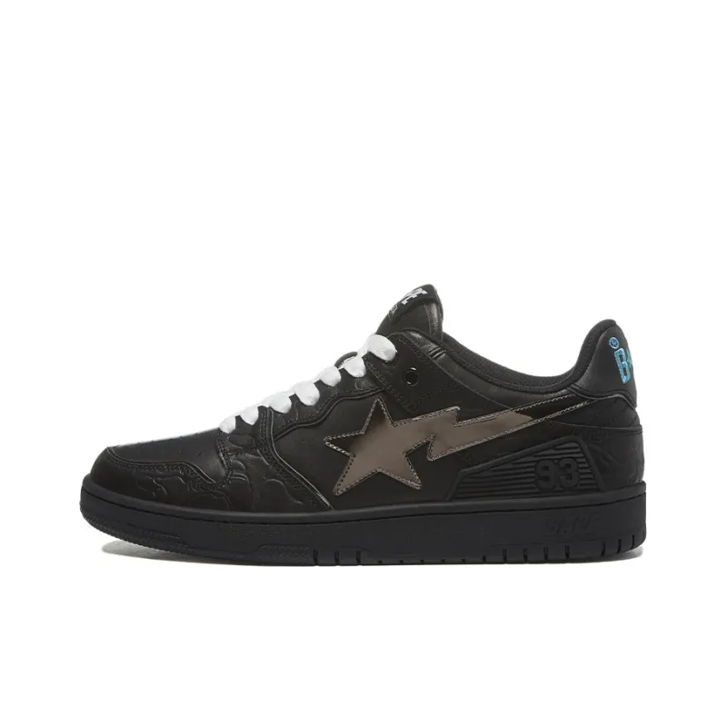 BAPE A BATHING APE Bape SK8 Sta Black Silver-0
