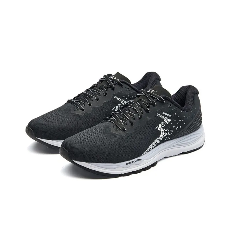 361° Cushioning Breathable Wear Resistant Slip Resistant Low Top Running Shoes Men's Carbon Black And White-2