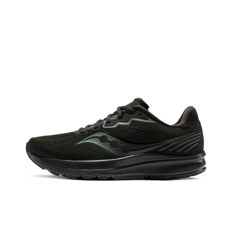 Saucony Ride Yutu 14 Cushioned Wear-Resistant Support Low-Top Training Running Shoes Men's Black-0