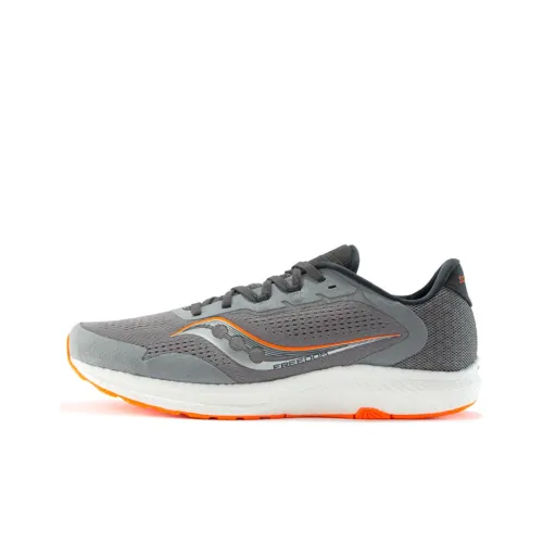 Saucony Freedom 4 Running Shoes Men Low-Top Gray Orange