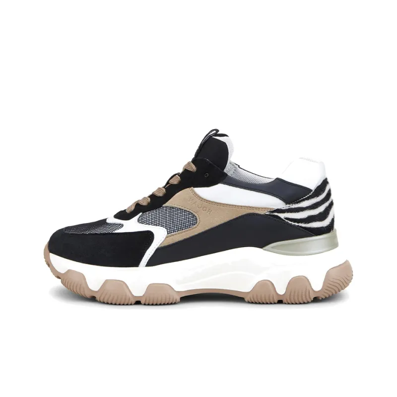 HOGAN Casual Shoes Women's Low Top Black White Brown-0