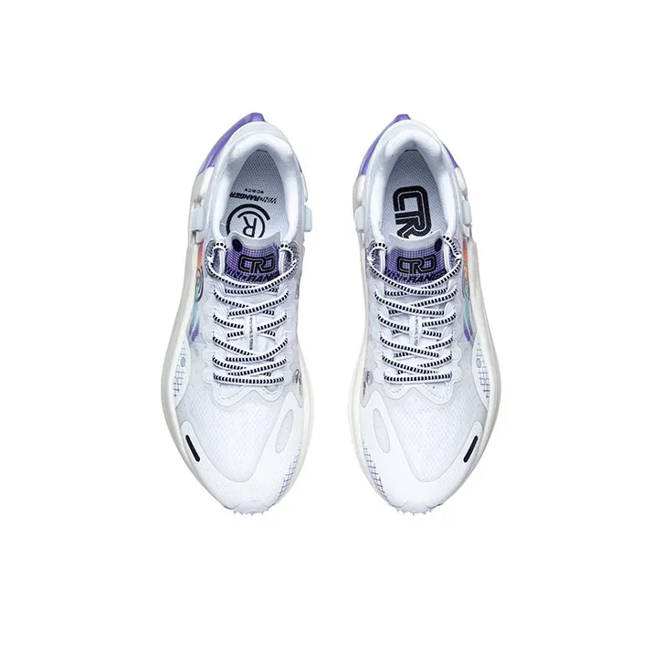 LiNing Ranger Essential Anti Slip Wear Resistant Low Top Running Shoes Women's White Light Purple-3