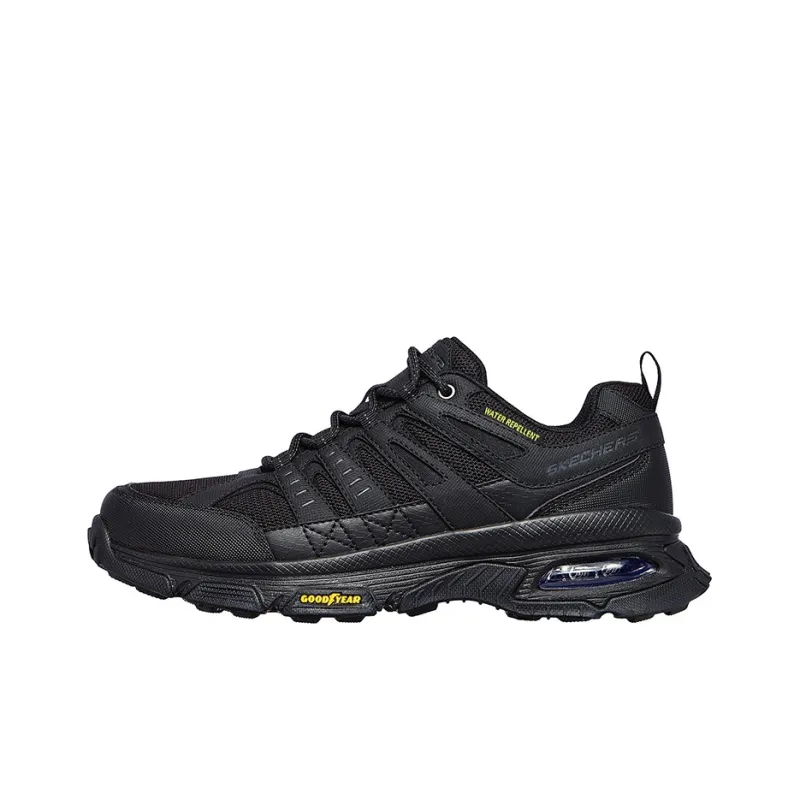 Skechers Skech air Envoy Cushioning, Slip Resistant, And Abrasion Resistant Low Top Casual Shoes Men's All Black-0
