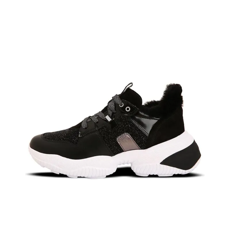 HOGAN Interaction Cushioning, Slip Resistant, And Abrasion Resistant Low Top Casual Shoes Women's Black-0