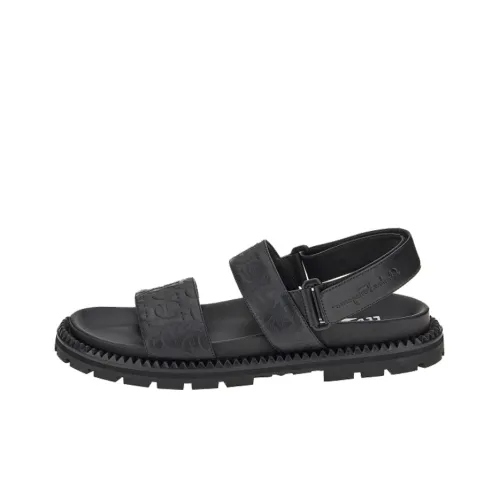 Ferragamo Beach Sandals Men Black