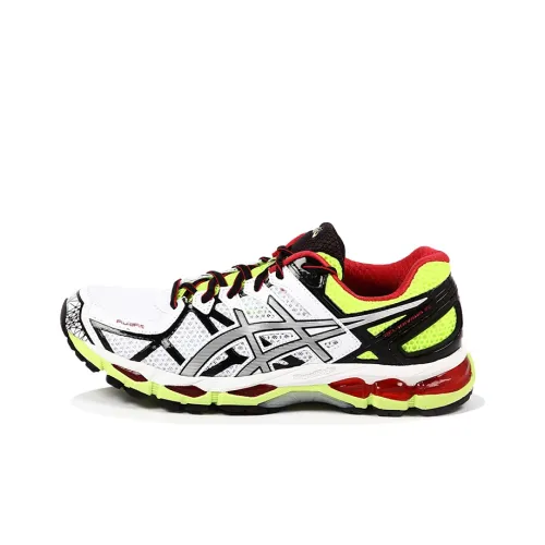 Asics Gel-Kayano 21 Running Shoes Men Low-Top White/Silver/Green