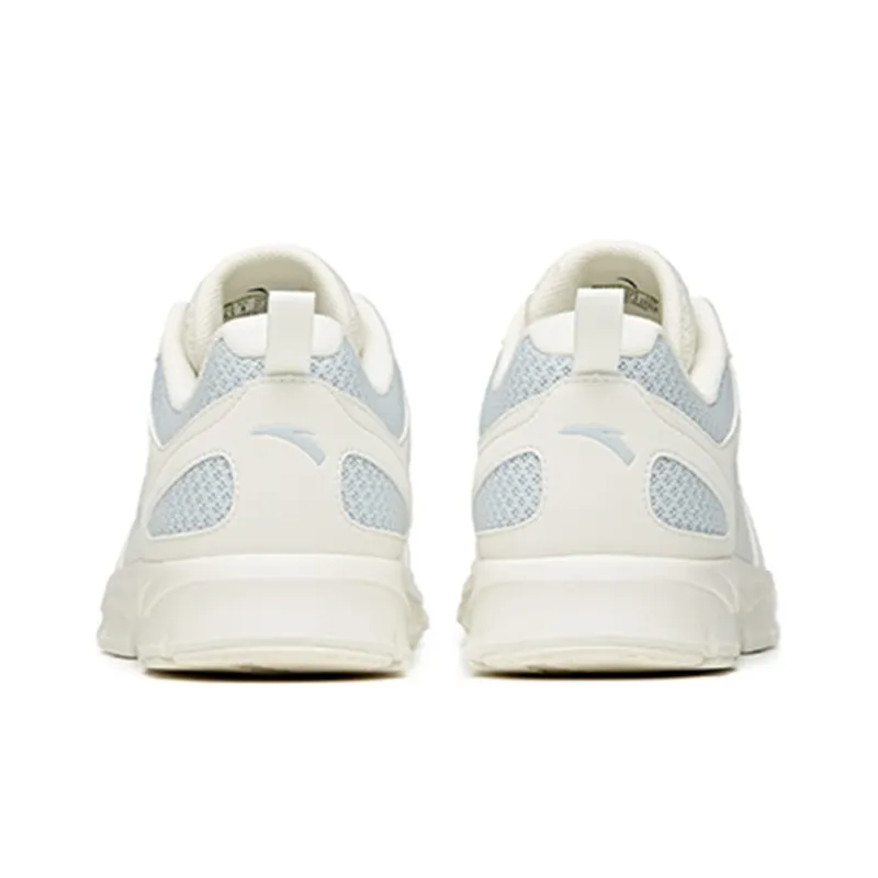 Anta Running Collection Breathable Lightweight Wear-Resistant Slip-Resistant Low-Top Running Shoes Women's White Blue-4