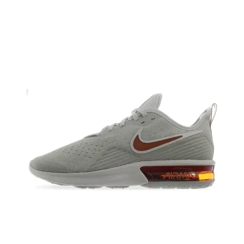 Nike Air Max Sequent Running Shoes Men Low-Top Off White/Red