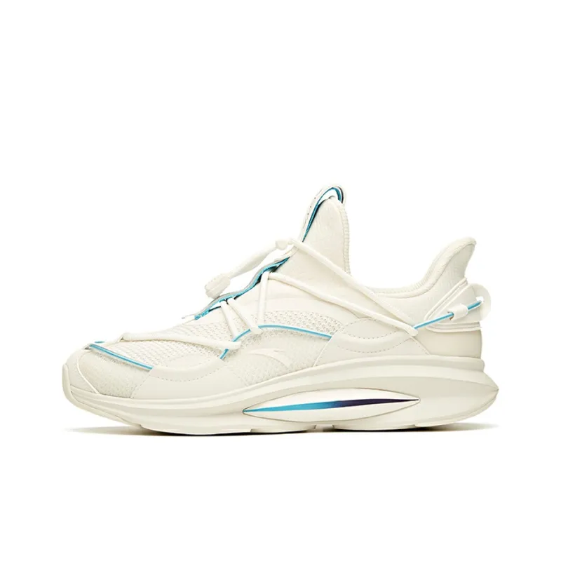 Anta Running Collection Anti Slip Wear Resistant Low Top Running Shoes Men's Ivory White-0