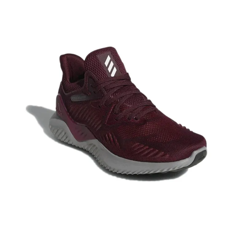 Adidas AlphaBounce Beyond Team Slip-Resistant Breathable Low-Top Running Shoes Unisex Dark Red-2