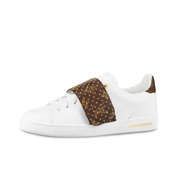 LOUIS VUITTON Lv Frontrow Sports Shoes White/Brown Women's