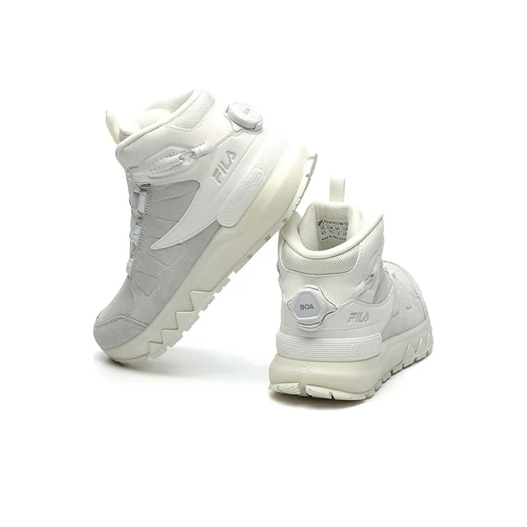 FILA LYNX TERRAIN BOA Cushioning, Slip Resistant, And Abrasion Resistant Mid Top Casual Running Shoes Women's White-3
