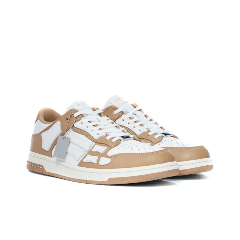 AMIRI Skel Top Low White Brown-2