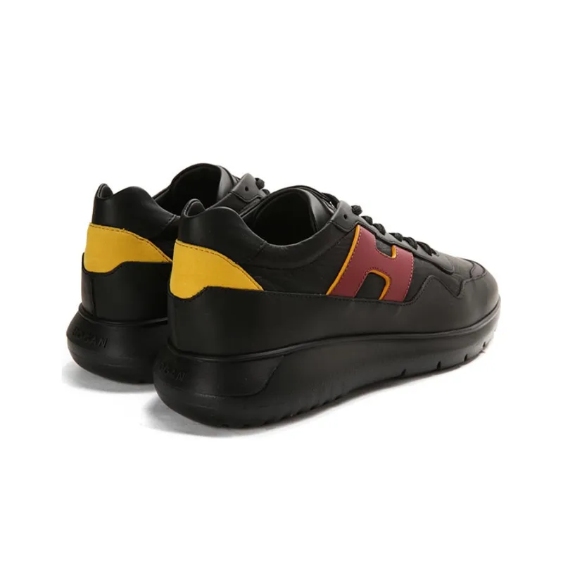 HOGAN Interactive³ Anti-Slip Wear-Resistant Low-Top Casual Shoes Men's Black-2