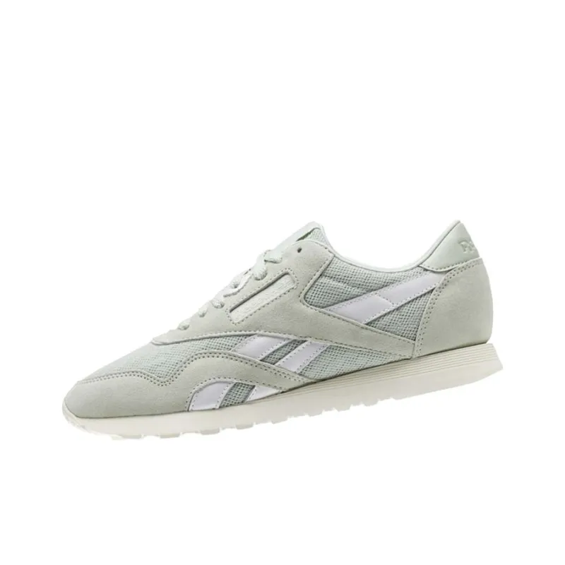 Reebok Classic Nylon Casual Shoes Women's Low-Top Light Green-2