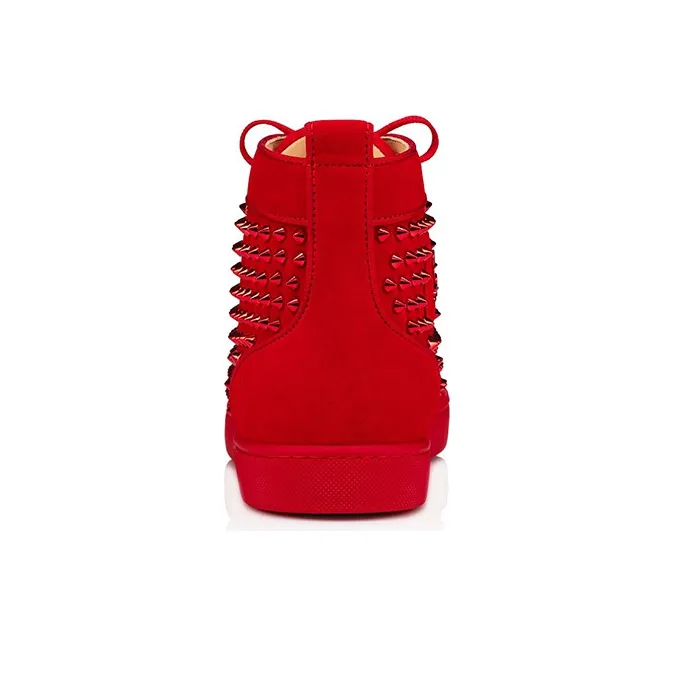 CL LUBOTING Louboutin Louis Orlato Flat Stylish Skateboarding Shoes Men's Red-3