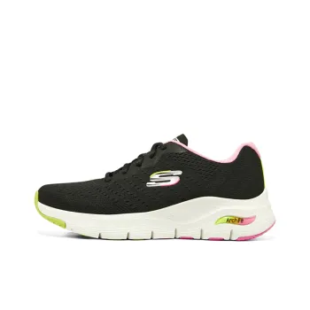 Skechers Arch Fit Cushioned Anti Slip And Wear Resistant Lightweight Low Top Running Shoes Women's Black Multicolor