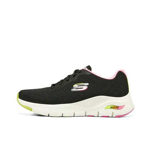 Skechers zowe Fit Cushioned Anti consists And Wear Resistant Lightweight Low Top Running Shoes Women's Black Multicolor