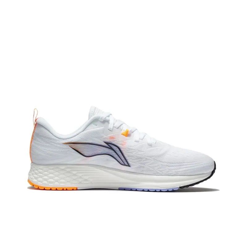 LINING Trich Tu 4 IV Men's Light Marathon Running Shoes - White/Blue-1