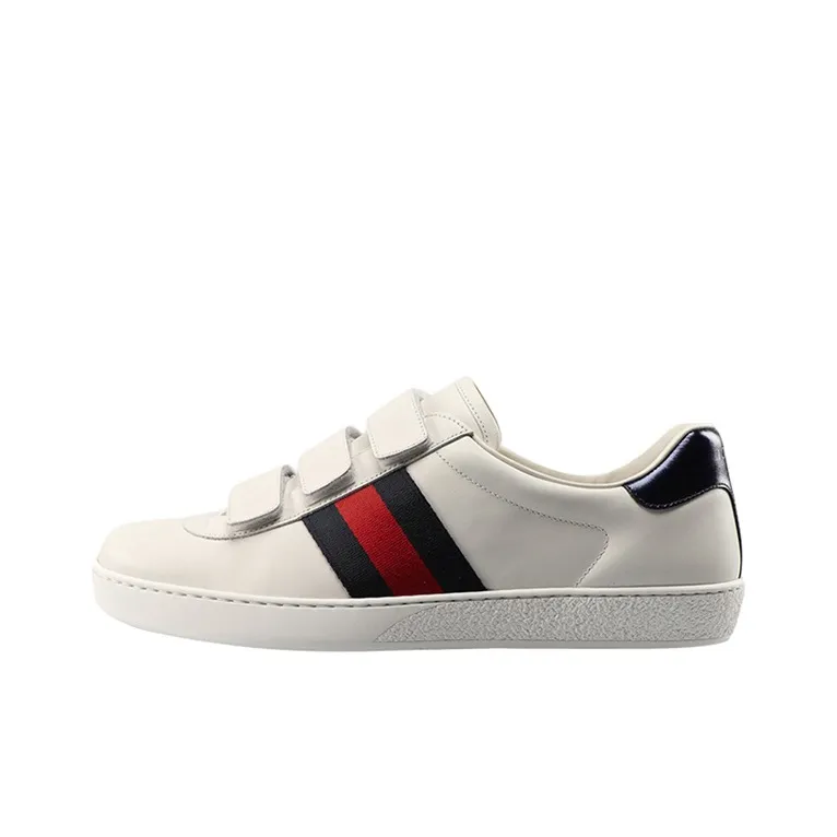 GUCCI New Ace Grip Strap Low 'White'-0