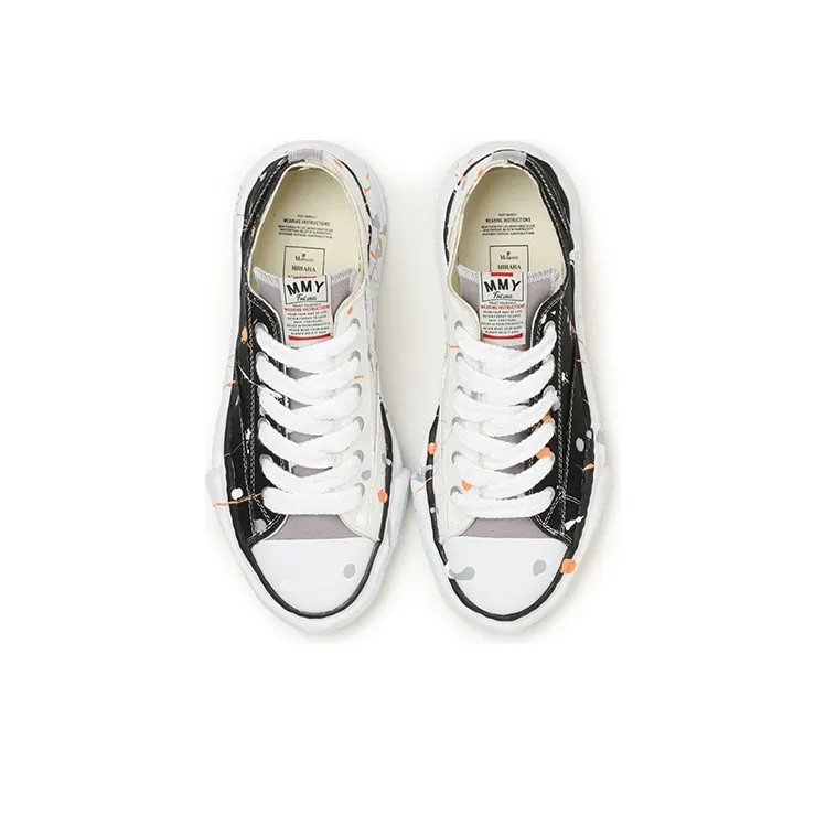 MIHARA YASUHIRO Low-Top Stylish Skateboarding Shoes Men's Black White Old-fashioned-3