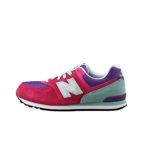 New Balance NB 574 Running Shoes Women's Low-Top Red/Purple/Mint Green