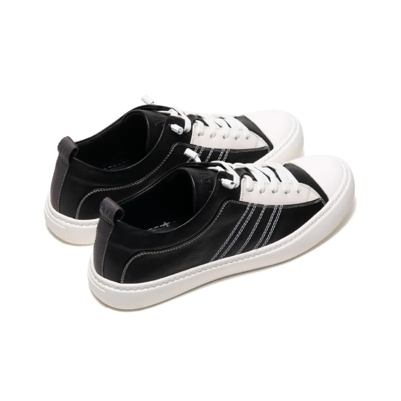 Anthony Miles Skateboard Shoes Men Low Top Black/White-2