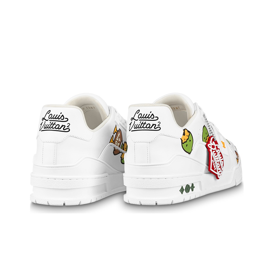 スニーカー Louis Vuitton LV Trainer Nigo Duck Sneaker Louis Vuitton x Nigo Duck LV Trainer White 1A9JCC Men Size
