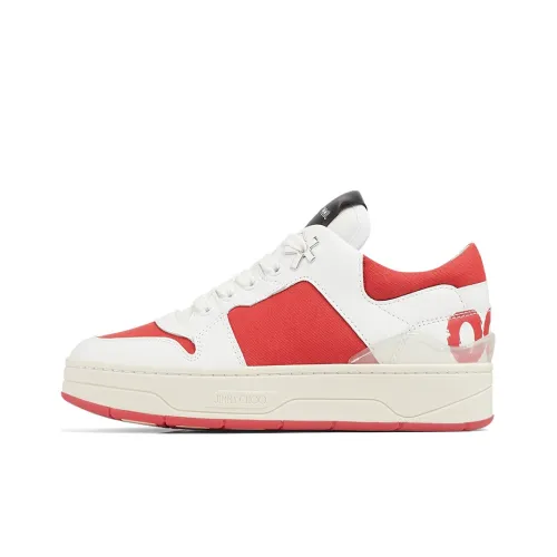 Jimmy Choo Skateboard Shoes Women's Low-Top White/Red