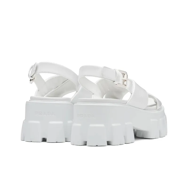 PRADA Monolith Sandal Women's White-3