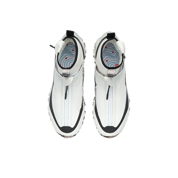 LiNing Ride The Wild Cushioning Slip Resistant Coverage High Top Running Shoes Men's White-2